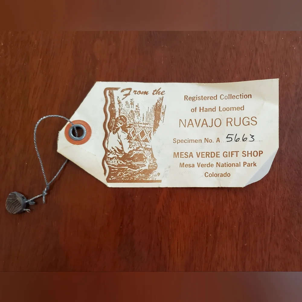 Vintage Two Grey Hills Navajo Rug WITH Authentication! - Picture 6 of 9